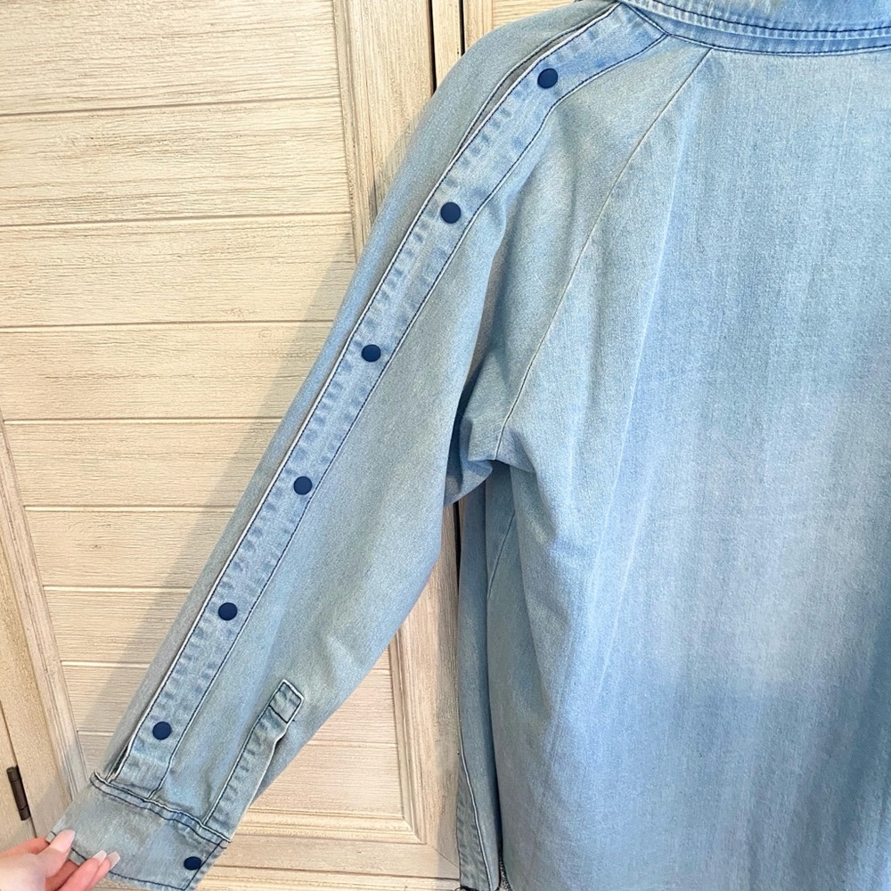Denim Button Down Blouse - image 3